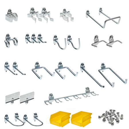 TRITON PRODUCTS 26 pc. Pegboard Hook & Bin Assortment for 1/8 In. and 1/4 In. Pegboard 901